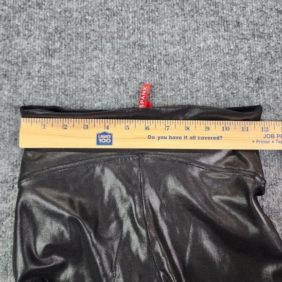 SPANX Faux Patent Leather Leggings‎ Women's Petite SP Size Small Black - Picture 6 of 8